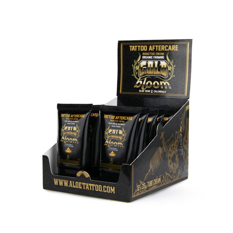 -70 PROZENT - Aloe Tattoo - Gold Bloom Aftercare - Display - 12 x 75 g