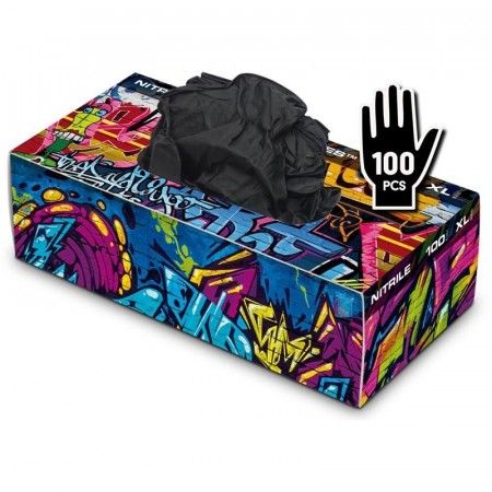 -15 PROZENT - Graffiti Gloves - Nitril Handschuhe - 100 Stk - XL
