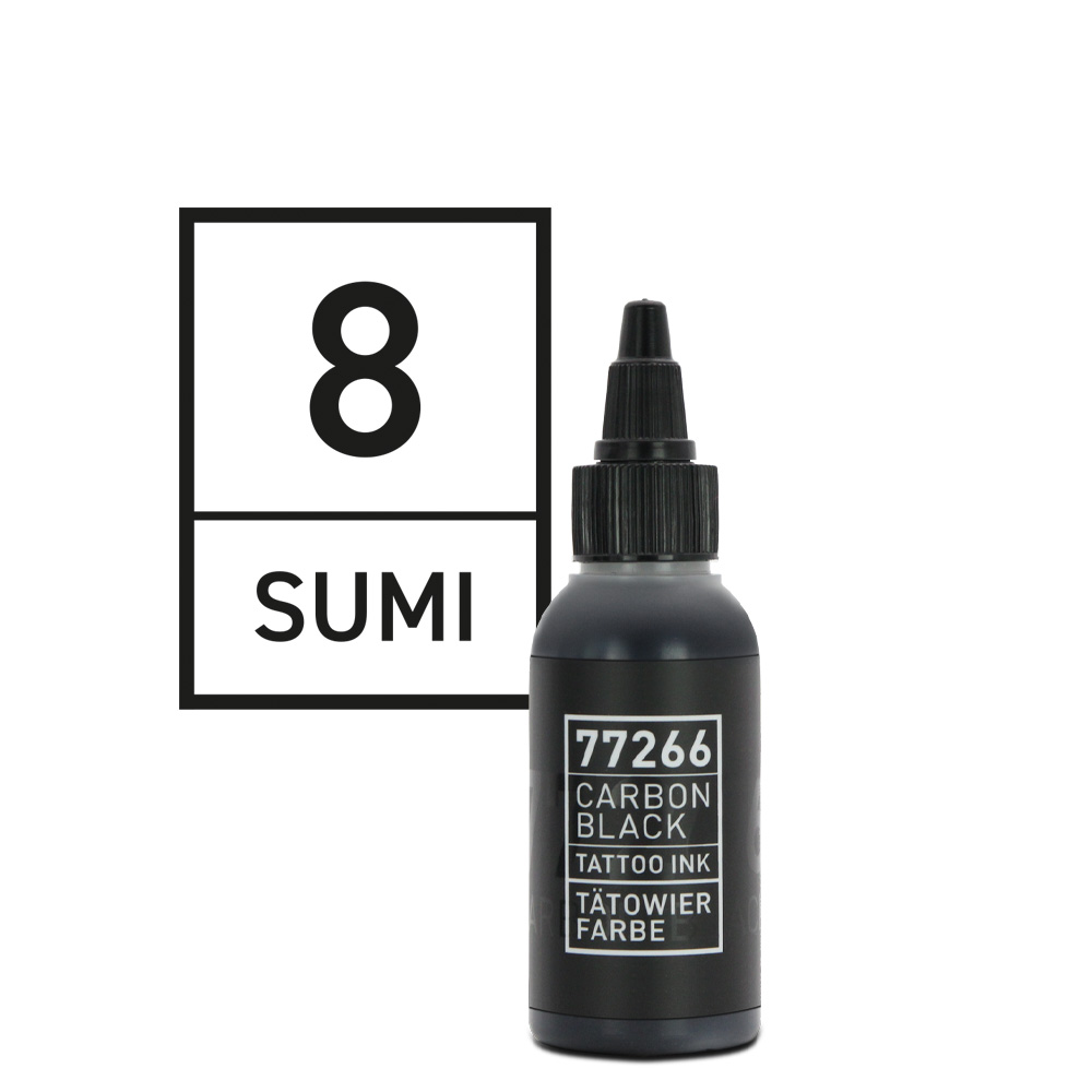 Carbon Black - Tattoo color - Sumi 08 - 50 ml