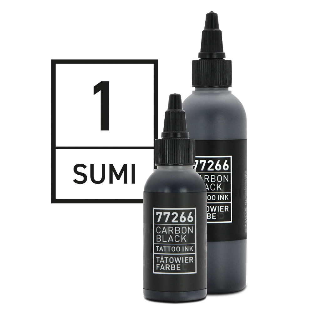 Carbon Black - Tattoo color - Sumi 01 - 50 ml