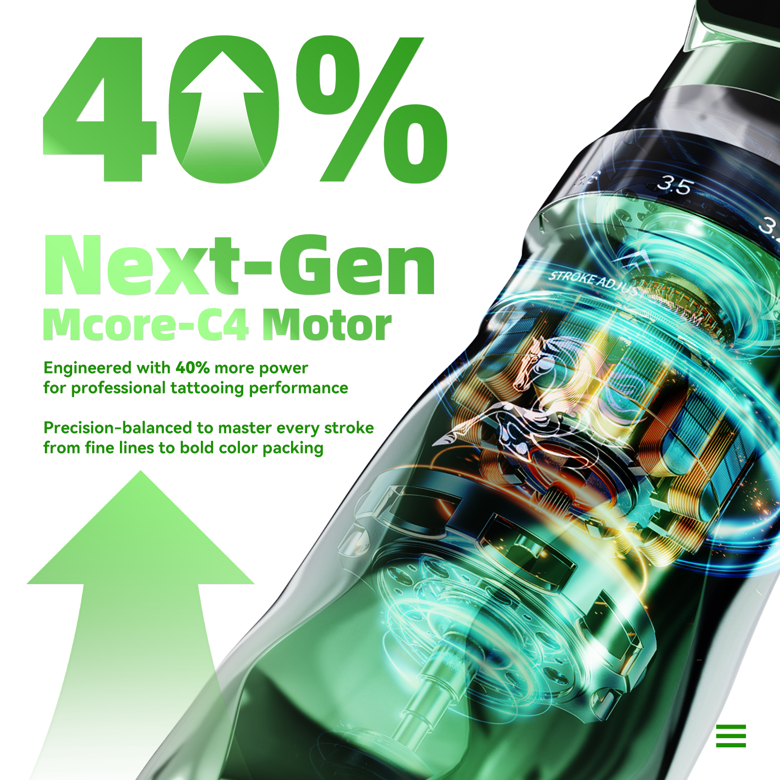 Dragonhawk Fold Pro Year of the Horse Edition - Wireless Tattoo Machine