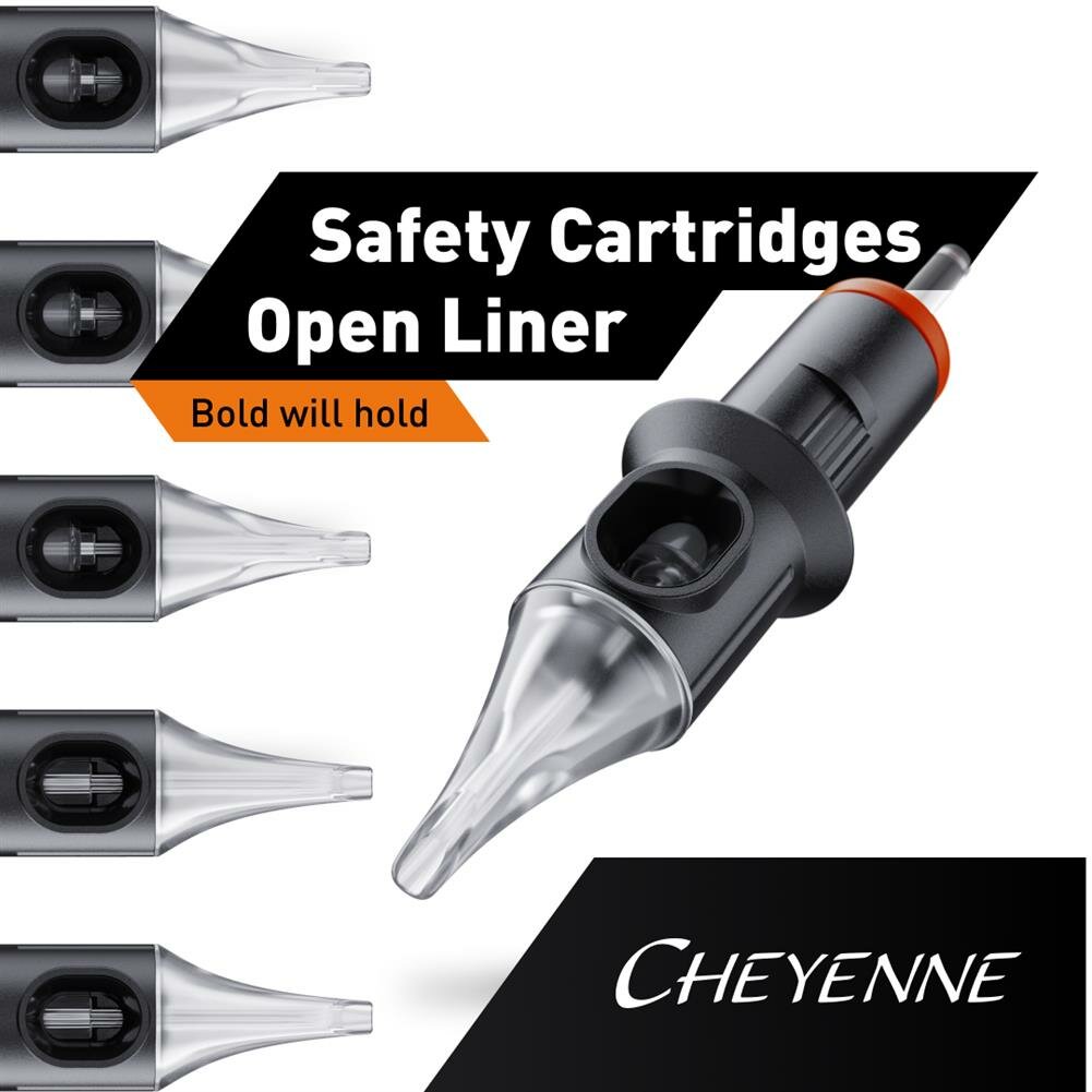 cheyenne Safety Cartridges Open Liner Long Taper Cheyenne Safety Cartridges Open Liner Long Taper 20 Stk