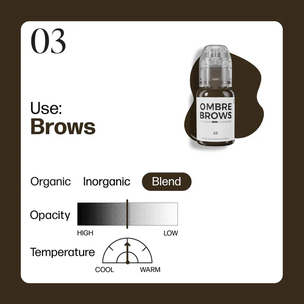 Perma Blend 03 Color Information Lxpob03 Webp Perma Blend Luxe - Permanent Makeup Ink - Ombre Brows 03 - Paulina Osinkowska - 15 ml